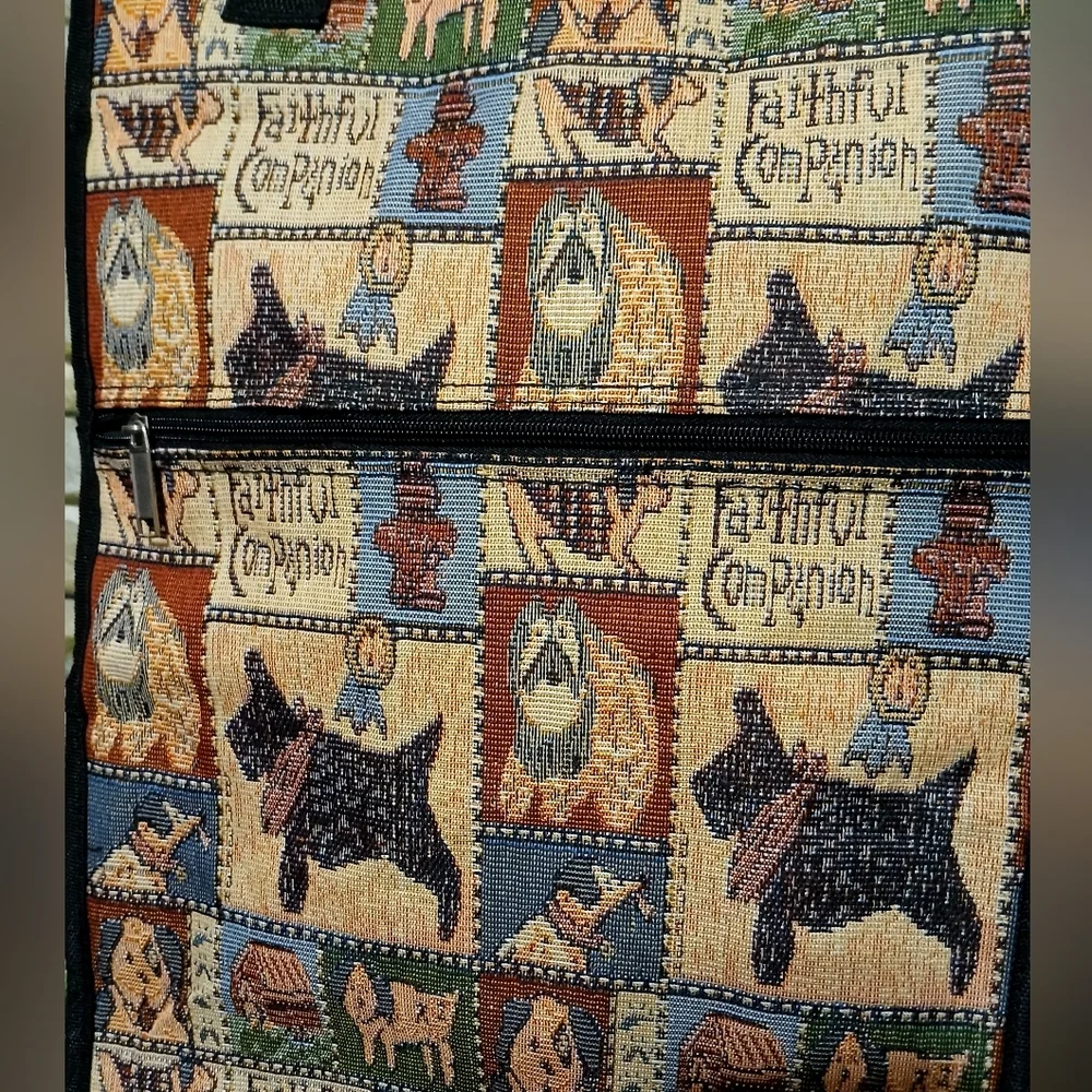 Pioneer Faithful Companion Dog Tapestry Print Rolling Tote Bag/Shopping Trolley - Picture 3 of 7